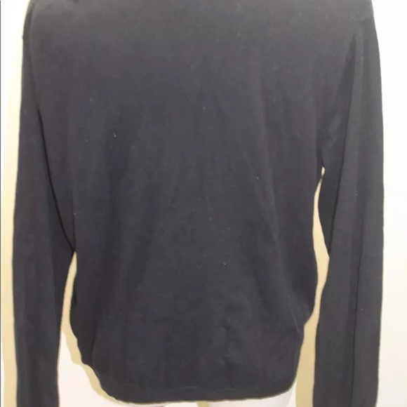 Sebastian Cooper Men Sweater Black Argyle Large V-Neck Cotton Cashmere Large - Picture 2 of 7